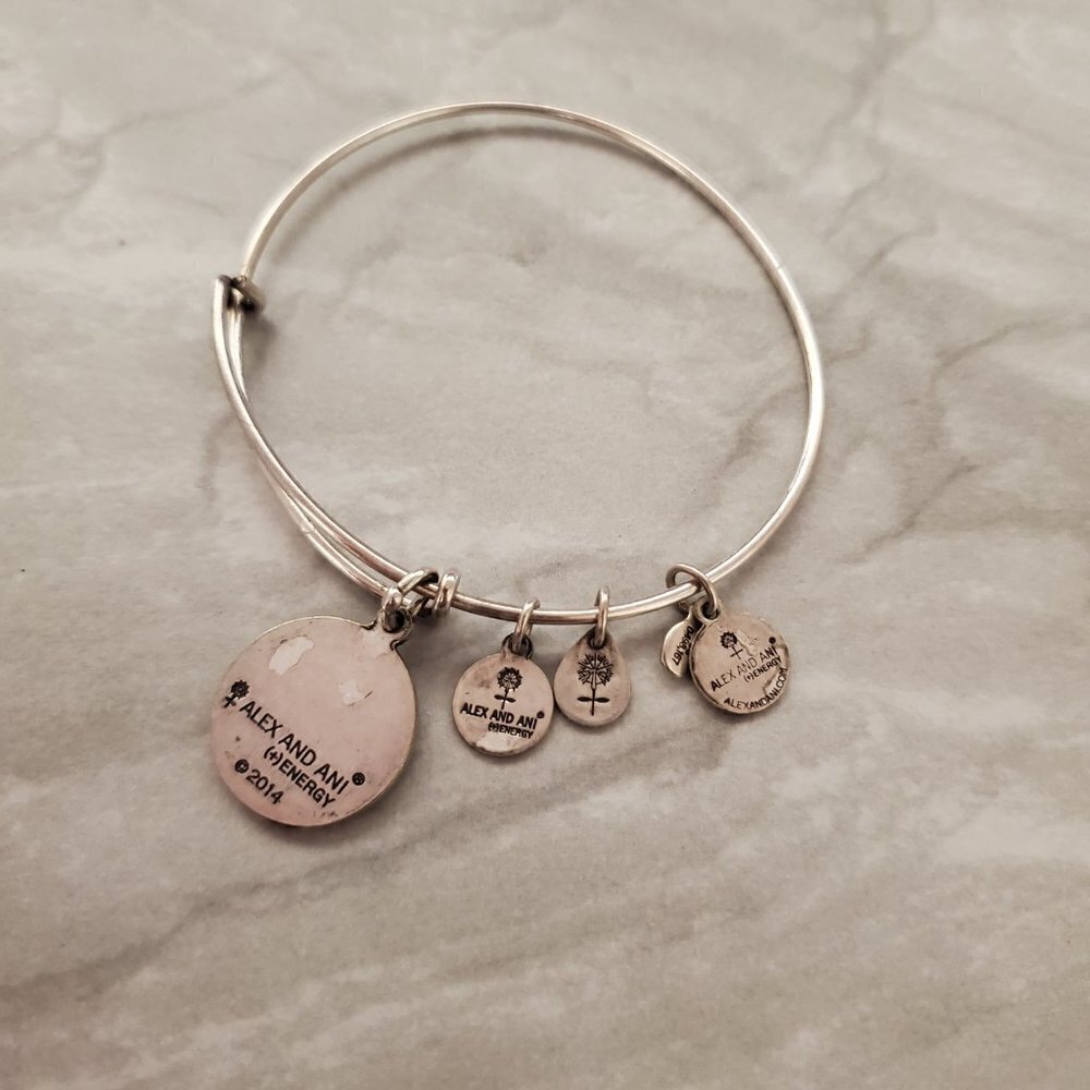 ✨ Alex And Ani Star Of Venus Silver Expandable Charm Bracelet ✨ - Picture 3 of 4
